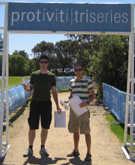 Start zum Mini Tri in Elwood