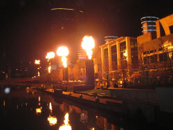 Kasino mit Flammenspiel